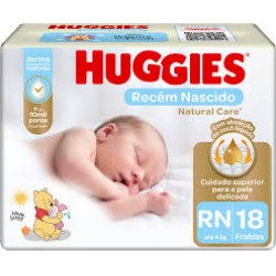 Fralda Huggies Natural Care Jumbo RecÉm Nascido 18un