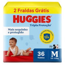 Fralda Huggies Tripla ProteÇÃo Mega P 38un
