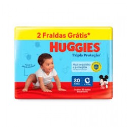 Fralda Huggies Tripla ProteÇÃo Mega G 30un