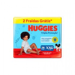 Fralda Huggies Tripla ProteÇÃo Mega Xxg 26un