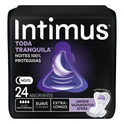 Absorvente Intimus Noturno Toda Tranquila Suave Com Abas 24u