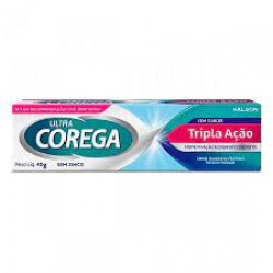 Corega Ultra Creme Tripla AÇÃo Sem Sabor 40g