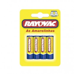 Pilha Rayovac Amarelinhas Aa Pequena 4un