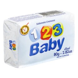 Sabonete 123 Baby Azul 80g