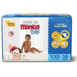 Fralda Turma Da MÔnica Jumbo Xxg 16un