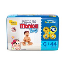 Fralda Turma Da MÔnica Mega G 44un