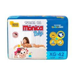 Fralda Turma Da MÔnica Mega Xg 42un