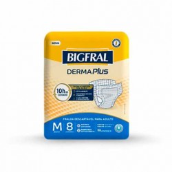Fralda Bigfral Derma Plus M 8un