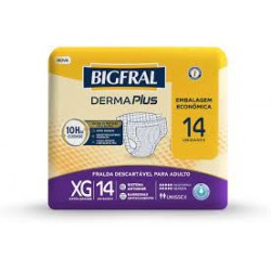 Fralda Bigfral Derma Plus EconÔmica Xg 14un