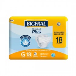 Fralda Bigfral Plus EconÔmica G 18un