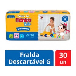 Fralda Turma Da MÔnica Shortinho Jumbo G 30un