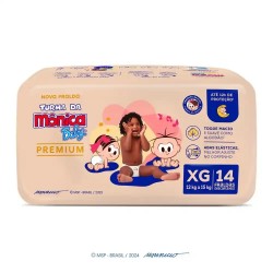 Fralda Turma Da MÔnica Baby Premium Jumbo Xg 14un