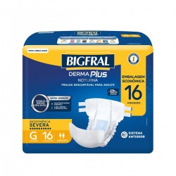 Fralda Bigfral Derma Plus Noturna EconÔmica G 16un
