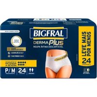 Roupa Íntima Bigfral Derma Plus P/m 24un