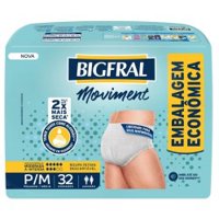 Roupa Íntima Bigfral Moviment Unissex P/m 32un