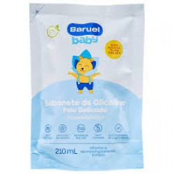 Sabonete LÍquido Baruel Baby Glicerina Pele Delicada Refil 210ml