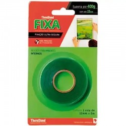 Fita Dupla Face Three Bond Transparente 12mmx2m