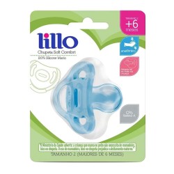 Chupeta Lillo Soft Divertida 100% Silicone T2 Azul 639021