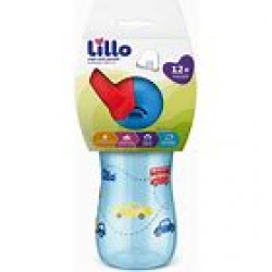 Copo Lillo Evolution Com Canudo Silicone Azul 300ml 630221