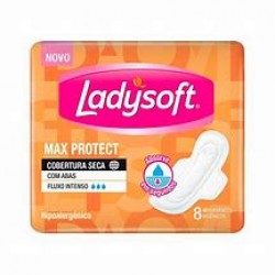 Absorvente Ladysoft Max Protect Seca 8un Com Abas
