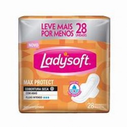 Absorvente Ladysoft Max Protect Seca 28un Com Abas