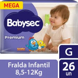 Fralda Babysec Premium Mega G 26un