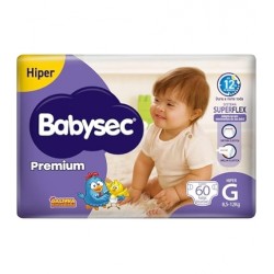 Fralda Babysec Premium Hiper G 60un