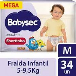 Fralda Babysec Premium Shortinho Mega M 30un