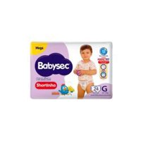 Fralda Babysec Premium Shortinho Mega G 24un