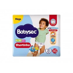 Fralda Babysec Ultra Shortinho Mega Xg 20un