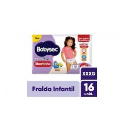 Fralda Babysec Premium Shortinho Mega Xxxg 16un