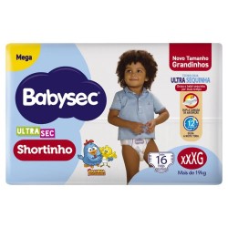 Fralda Babysec Ultra Shortinho Mega Xxxg 16un