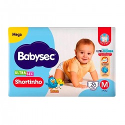 Fralda Babysec Ultra Shortinho Mega M 26un
