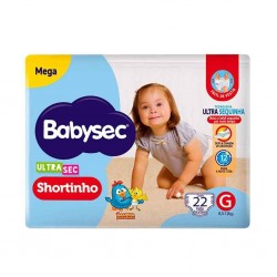 Fralda Babysec Ultra Shortinho Mega G 22un