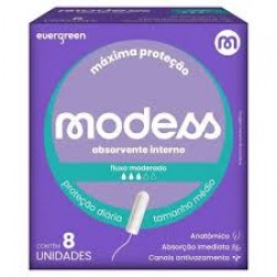 Absorvente Modess Interno MÉdio Moderado 8un
