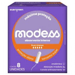 Absorvente Modess Interno Super Intenso 8un