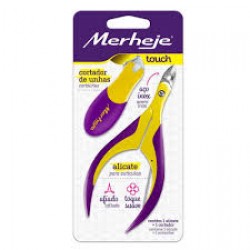 Alicate De CutÍculas Merheje Touch +cortador Amarelo E Viole