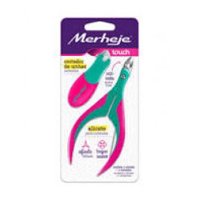 Alicate De CutÍculas Merheje Touch +cortador Verde E Rosa