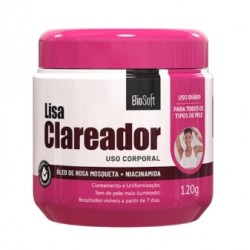 Creme Bio Soft Lisa Clareador Corporal Rosa Mosqueta 120g