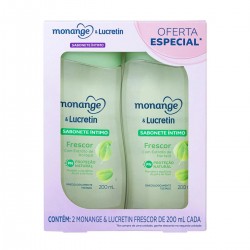 Sabonete Íntimo Monange E Lucretin Frescor 200ml 2un