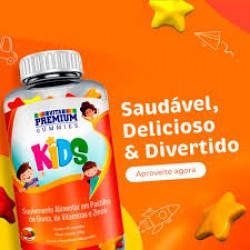 Kids Vita Premium Sabor Abacaxi/laranja/morango 60gomas