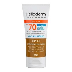 Protetor Solar Helioderm F Fps70 Oil Free 3em1 Cor 5.0 50g