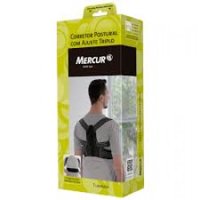 Corretor Postural Mercur Ajuste Triplo Preto P Ref.b060086-a