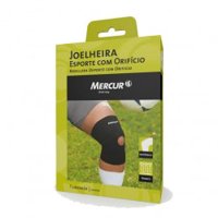 Joelheira Mercur Com OrifÍcio Preta Gg Bc0036