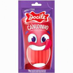 Bala Docile Canudinho Morango 70g