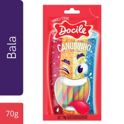 Bala Docile Canudinho Color Morango CÍtrico 70g