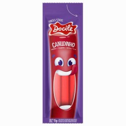 Bala Docile Canudinho Morango 15g