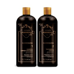 Kit Escova Progressiva G.hair Marroquina 2etapas 1l