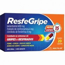 Resfegripe 400mg+4mg+4mg 10cps Multilab (f)
