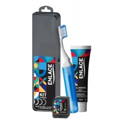 Kit Enlace Viagem Adulto Escova+creme Dental+fio+estojo